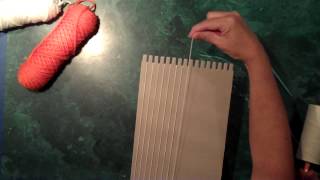 Weaving Part 1 Dressing a Cardboard Loom [upl. by Ynneg]