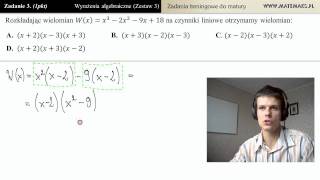 Zad3 Rozłóż wielomian na czynniki wyrażenia algebraiczne  zestaw 3 [upl. by Aime360]