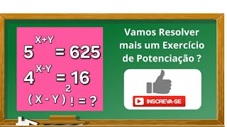 Vamos Resilver mais um Exercício de Potenciação [upl. by Gonick886]