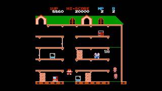 Mappy Game Level 2 Nes games [upl. by Nwahsem]