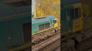 4L41 Class 66543 passes Motts Lane Footbridge for Basford Hall Yard Fl [upl. by Winne936]