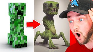 Most CURSED Minecraft Mobs in REAL LIFE [upl. by Asaeret13]