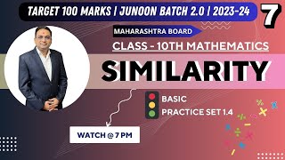 Similarity  Basic Practice Set 14 Class 10th MH Board [upl. by Manoff]