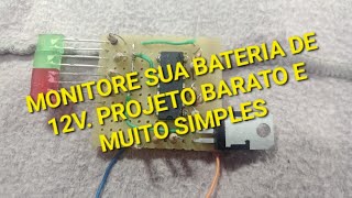 Como Monitorar a Carga de uma Bateria 12V Guia Simples e Eficiente [upl. by Hulda]