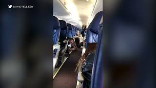 Aeromexico passengers take cover as plane is fired upon at Culiacán airport [upl. by Reema]