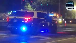 Florida Highway Patrol Slick Top Ford Police Interceptor Utility Light Show [upl. by Eurydice]