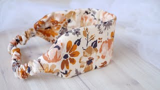 Simple Headband for Beginners  DIY Headband from Scrap Fabric [upl. by Ruscher]