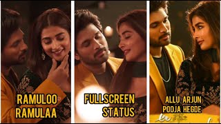 Ramuloo Ramulaa  Allu Arjun  Pooja Hegde  HD Fullscreen Status  AlaVaikunthapurramuloo [upl. by Sucramraj888]