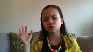 AdeleSet Fire To The Rain sung by 8 year old Anjeli Diack [upl. by Oenire]