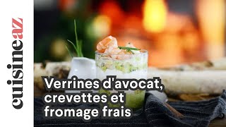 Verrines davocat crevettes et fromage frais [upl. by Aneetsyrk909]