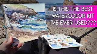 HandsFree WATERCOLOR Plein Air Setup ✶ SCOTLAND COASTAL ADVENTURE [upl. by Weikert]