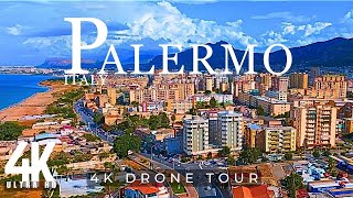 Palermo Sicily 🇮🇹 4k ULTRA HD  Drone footage [upl. by Eartnoed]