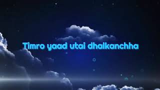 Sushant KC  Herda Herdai Lyrics Video [upl. by Annyahs407]