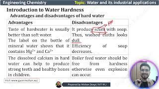 Water treatment  Advantages and disadvantages of hardness water Engineering chemistry [upl. by Templas]