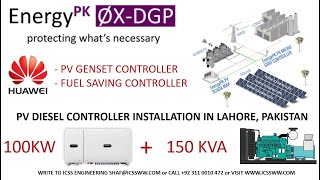 PV Diesel Controller Lahore 100KW Huawei with 150KVA Diesel Genset [upl. by Enayd444]