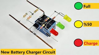 NEW 12V Battery Charger Circuit No Setting Required with Battery Status Indicator [upl. by Carol]