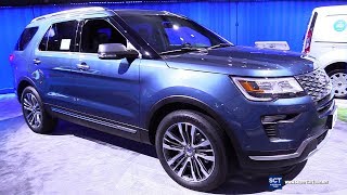 2019 Ford Explorer Platinum  Exterior and Interior Walkaround  2018 LA Auto Show [upl. by Lyj363]