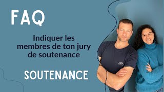 FAQ  Indique les membres de ton jury sur ton diaporama de soutenance le jour de ton oral [upl. by Ayanad]