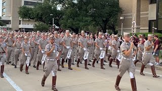 Texas Aggie Corps Of Cadets Marching Into Kyle Field Miami Game 2022 [upl. by Adnovad]