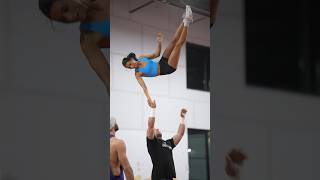 DIAMSKI🔥🔥 cheer stunt acro cheerleader handstand coed college weberstate [upl. by Dlanod444]