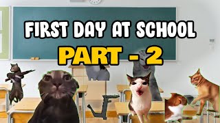 Cat Memes First Day at School Part 2 [upl. by Ramar271]