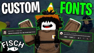 HOW TO GET CUSTOM FONTS  FISCH ROBLOX [upl. by Trebmer]