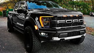 2023 Ford F150 Raptor Black  interior and Exterior Details Wild Truck [upl. by Idihc]