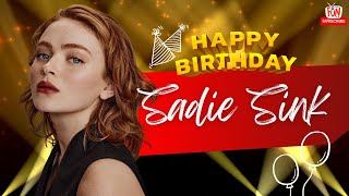 Happy Birthday Sadie Sink 1Minute Greetings and Amazing Trivia [upl. by Camden440]