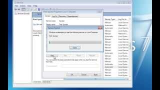 Fix Print Spooler Error 1053  Video Tutorial [upl. by Hinda]