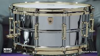 Ludwig 14x65 Chrome Over Brass Snare Drum with Tube Lugs LB402BBT [upl. by Nova604]