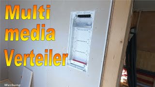 Elektroinstallation auf der Baustelle ⚡Multimediaverteiler Hohlwand Einbau ⚡ Verteiler für Wohnung [upl. by Erodeht179]