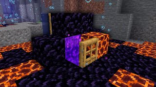 Portail du Nether avec faille sous marine en speedrun tous les cas de figures [upl. by Nauqyt509]