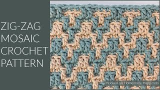 ZigZag Mosaic Crochet Pattern [upl. by Herrod79]