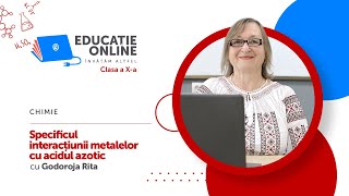 Chimie Clasa a Xa Specificul interacțiunii metalelor cu acidul azotic [upl. by Caritta]