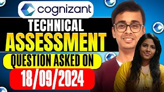 Cognizant 18092024 technical Assessment Questions asked [upl. by Battiste667]