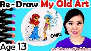 Re  Draw My Old Art  New Art vs Old Art  Fun Art Challenge  Fun2Create Game [upl. by Carter]