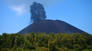 Krakatoa Volcano Eruption Update New Cinder Cone Constructed Explosive Activity Ongoing [upl. by Leshia896]