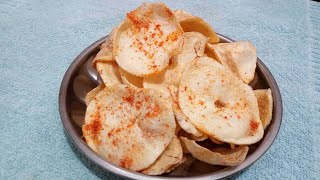 ಆಲೂಗಡ್ಡೆ ಚಿಪ್ಸ್  SUN DRIED POTATO CHIPS  HOW TO MAKE CRISPY POTATO CHIPS  EASY RECIPE IN KANNADA [upl. by Modeerf]