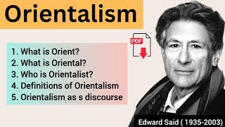 Orientalism by Edward Said  Orient  Oriental  Orientalist  Explained in Urdu amp Hindi [upl. by Lukasz564]