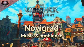 The Witcher 3  Novigrad  Music amp Ambience  Relaxing Witcher 3 City Music relax study [upl. by Kovacs]