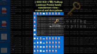 NoDeep nodeep Proton family ransomware virus shorts trending ransomwarevirus [upl. by Gilbert201]