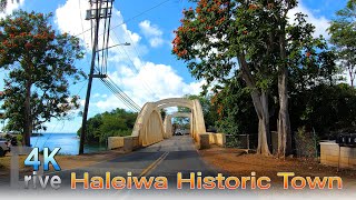 Haleiwa Historic Town  North Shore 🌴 Oahu Hawaii 4K Driving [upl. by Silohcin]