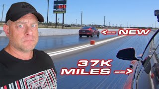 Why did my Tesla Plaid get slower with 37k miles  New vs Old Tesla Model S Plaid Drag Race [upl. by Lazarus]