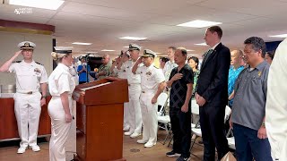 Pacific Partnership Majuro Marshall Islands Closing Ceremony aboard USNS Mercy TAH 19 [upl. by Yllac99]