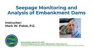 Seepage Monitoring and Analysis of Embankment Dams2014 [upl. by Eniahs235]