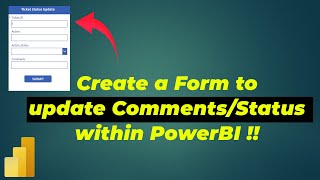 Update Database from Power BI Report Using Power Apps Form  PowerApps Tutorial  MiTutorials [upl. by Dyun741]