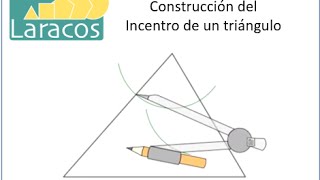 Como encontrar el incentro de un triangulo con regla y compas [upl. by Acile202]