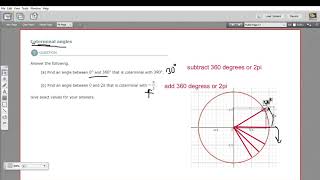 Coterminal angles [upl. by Hamlet]