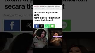 Viral Polwan Briptu Putri Sirty Cikita Dipecatshorts Polwancantikpolwanviral polwanmarahiorang [upl. by Yeltsew]