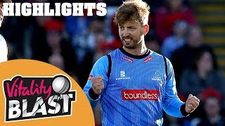 Sussex beat Durham by five wickets  Durham Jets v Sussex Sharks  Vitality Blast 2018  Highlights [upl. by Einiar]